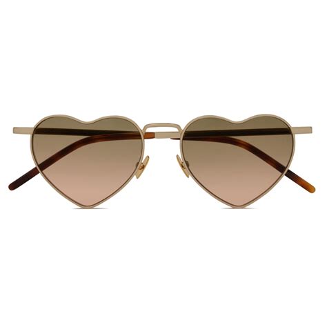 occhiali ysl cuore saldi|Occhiali da sole a cuore SL 301 Loulou in Oro .